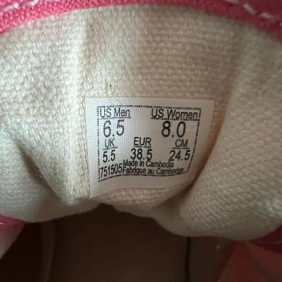 Pink vans size 8w/ 6.5m - Picture 6 of 6